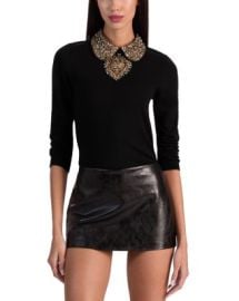 Alice and Olivia Porla Removable Collar Sweater Bloomingdale39s at Bloomingdales