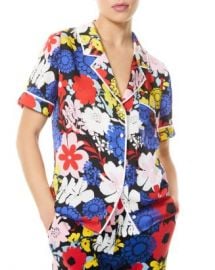 Alice and Olivia Ramona Piped Button Down Top Women - Bloomingdale s at Bloomingdales