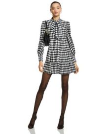 Alice and Olivia Rowen Houndstooth Bow Mini Dress - 150th Anniversary Exclusive Bloomingdales at Bloomingdales