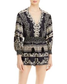 Alice and Olivia Senna Smocked Romper   Bloomingdales at Bloomingdales