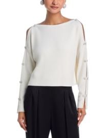 Alice and Olivia Shakita Slit Sleeve Sweater Bloomingdales at Bloomingdales