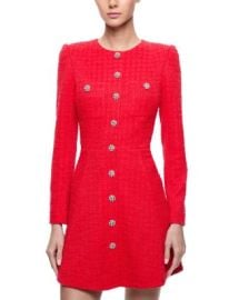 Alice and Olivia Shiloh Long Sleeved Button Front Mini Dress Bloomingdales at Bloomingdales