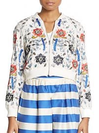 Alice and Olivia Silk Beaded Jacket at Saks Off 5th