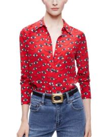 Alice and Olivia Silk Printed Shirt Bloomingdales at Bloomingdales