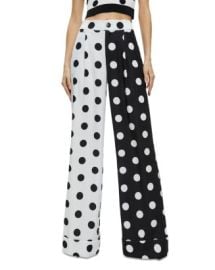 Alice and Olivia Tomasa Split Print High Rise Cuffed Pants Bloomingdales at Bloomingdales