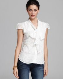 Alice and Olivia Top - Flutter Lace Arie at Bloomingdales