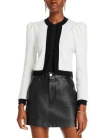 Alice and Olivia Trina Cable Cropped Cardigan Bloomingdales at Bloomingdales