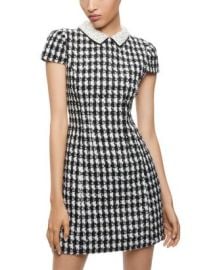 Alice and Olivia Velia Embellished Collar Short Sleeved Dress Bloomingdales at Bloomingdales