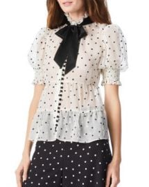 Alice and Olivia Vicky Puff Sleeve Top   Bloomingdales at Bloomingdales