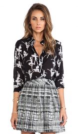 Alice and Olivia Willa Blouse in Tonal Ballerinas  REVOLVE at Revolve