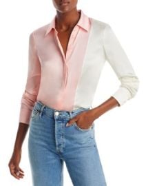 Alice and Olivia Willa Color Blocked Shirt Bloomingdales at Bloomingdales