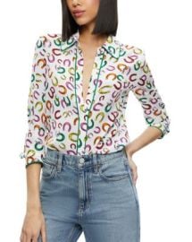 Alice and Olivia Willa Long Sleeve Shirt Bloomingdales at Bloomingdales