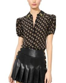Alice and Olivia Willa Silk Blouse Bloomingdales at Bloomingdales