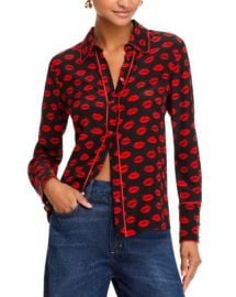 Alice and Olivia Willa Silk Shirt Bloomingdales at Bloomingdales