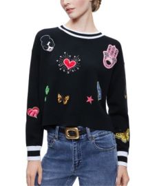 Alice and Olivia Wool Blend Gleeson Sweater Bloomingdales at Bloomingdales