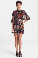 Alice and Olivia and39Andieand39 Floral Print Blouson Dress at Nordstrom