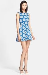 Alice and Olivia and39Epsteinand39 Floral Woven Flared Dress at Nordstrom