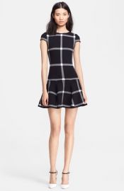 Alice and Olivia and39Selmaand39 Check Flounce Hem Dress at Nordstrom