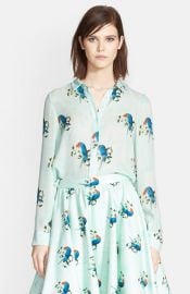 Alice and Olivia and39Willaand39 Parrot Print Silk Shirt at Nordstrom