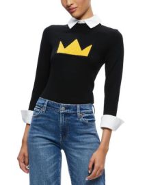 Alice and Olivia x Basquiat Porla Layered Look Sweater Bloomingdales at Bloomingdales