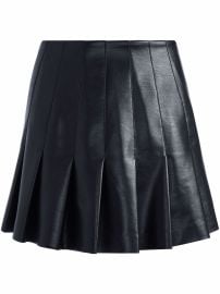 Alice x2B Olivia Carter Faux Leather Pleated Skirt - at Farfetch