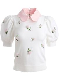 Alice x2B Olivia Chase Puff Sleeve Sweater - at Farfetch