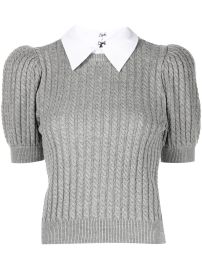 Alice x2B Olivia Chase detachable-collar cable-knit Top - at Farfetch