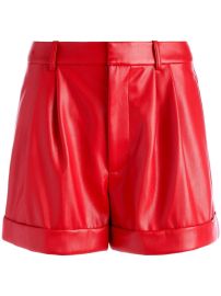 Alice x2B Olivia Conry Vegan Leather Shorts - at Farfetch