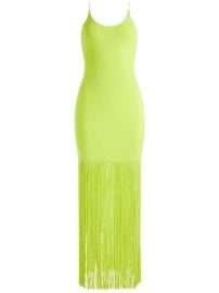 Alice x2B Olivia fringed-edge Long Dress - at Farfetch