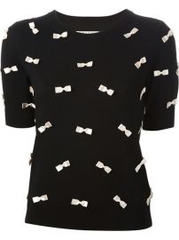 Aliceandolivia Bow Detail Shortsleeved Sweater - Jeurissen at Farfetch