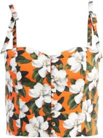 Alicex2BOlivia Beccy floral-print Crop Top - at Farfetch