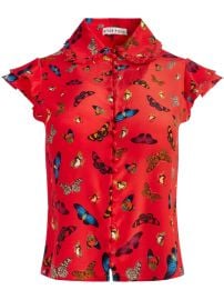 Alicex2BOlivia Martell butterfly-print Silk Blouse - at Farfetch