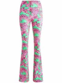 Alicex2BOlivia Teeny Paisley Print Flared Trousers - at Farfetch