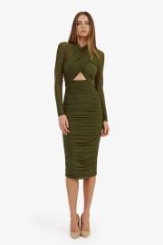 Aliyah Dress In Khaki Bardot at Bardot