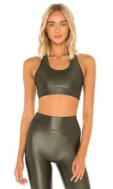 All Access Front Row Bra in Olive Shine at Revolve