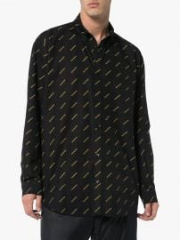 All-Over Logo Print Cotton Shirt at Browns Fashion