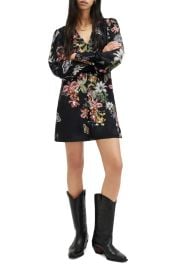 All Saints Auden Sanibel Floral Print Mini Dress at Nordstrom