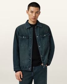 All Saints Castleford Denim Jacket in Phantom Blue at All Saints