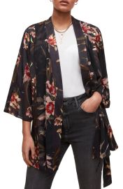 All Saints Elsie Kuroyuri Wrap Top at Nordstrom