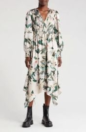 All Saints Estella Alessa Floral Long Sleeve Dress in Chalk White at Nordstrom Rack