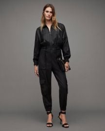 All Saints Freda Relaxed Fit Coated Jumpsuit at All Saints