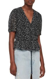 All Saints Ilia Pippa Peplum Top at Nordstrom