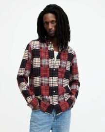 All Saints Patchi Patchwork Checked Relaxed Shirt at All Saints