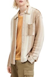 All Saints Truck Stripe Cotton Cardigan at Nordstrom