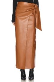 All The Ways Kassidy Faux Leather Skirt In Camel at Revolve