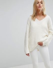 AllSaints Ade Oversized V-Neck Sweater at Asos