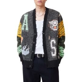 AllSaints Akki Distressed Oversize Cardigan at Nordstrom