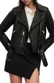 AllSaints Balfern Leather Biker Jacket at Nordstrom