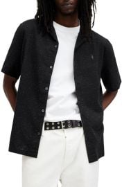 AllSaints Bryant Relaxed Fit Neppy Camp Shirt at Nordstrom