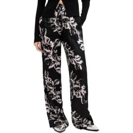 AllSaints Charli Floral Satin Pants at Nordstrom